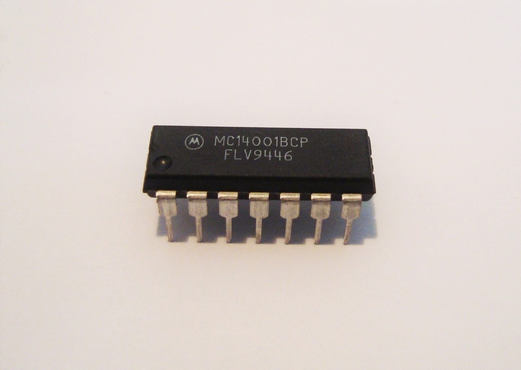 [MC14001BCPTME] Puertas lógicas 3-18V Quad 2-Input NOR. Mod. MC14001BCP