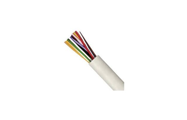 Manguera alarma y portero 6 cables 0.22mm blanca. Mod. WIR9086