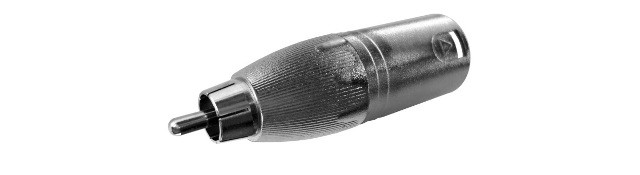 Adaptador XLR Macho 3 Pins a RCA Macho. Mod. 1605