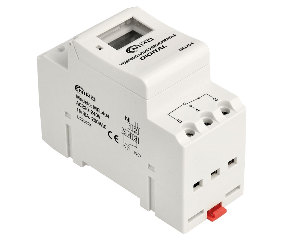 Temporizador Interruptor digital Programador Diario y semanal. Mod. MEL404