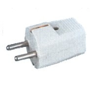 CLAVIJA CONECTOR SCHUKO MACHO AÉREO BLANCO. Mod. MEL33