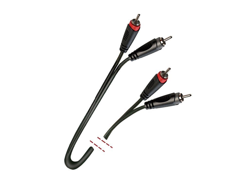 [MK40EQU] Conexión de señal 2 RCA macho - 2 RCA macho. 3m. Mod. 06063ELG