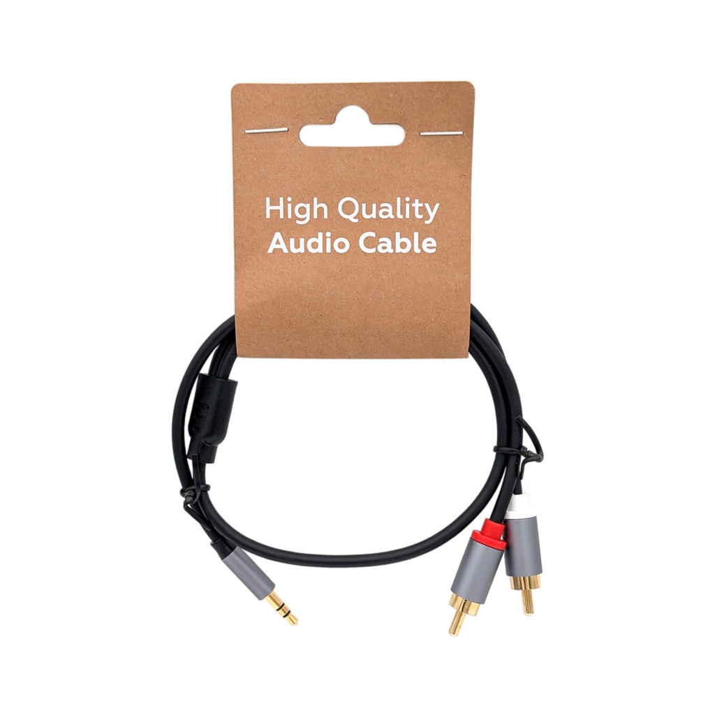 Conexión de Audio Stereo 3.5mm Jack macho a 2 x RCA macho - 3m. Mod. AU103-3