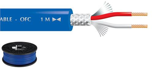 CABLE MICRO 2X0,22MM/AZUL bobina 100 metros. Mod. MLC-152/BL