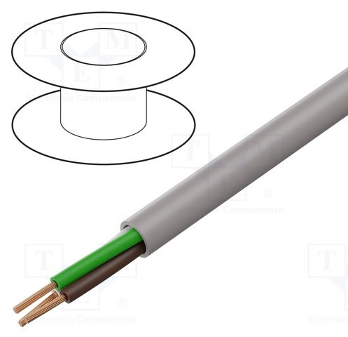 Manguera negra 3x0.5mm2 VV-F 300/500V. Mod. MN3X0.5