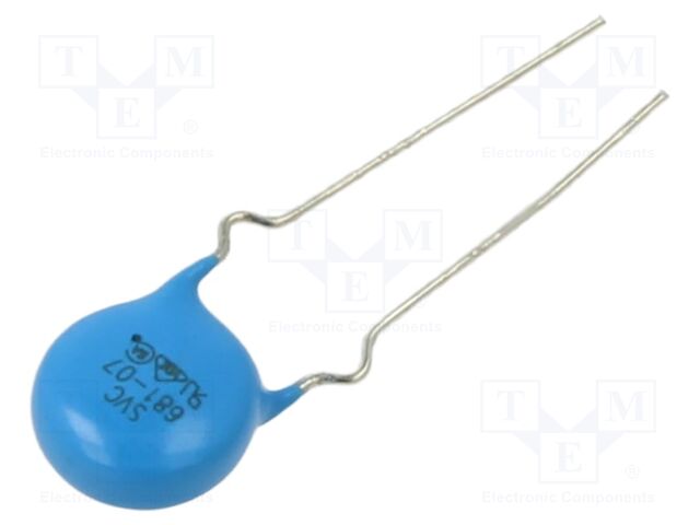 [SIOVS07K420] Varistor de óxido de zinc THT 420VAC 560VDC 1,2kA 7mm. Mod. SVC681D07AFF5