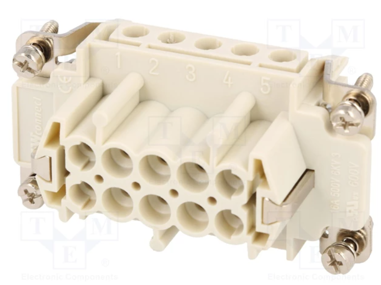 [40COA101] Conector HDC hembra S-E 10pin 10+PE tamaño Molex. Mod. MX-93601-0231