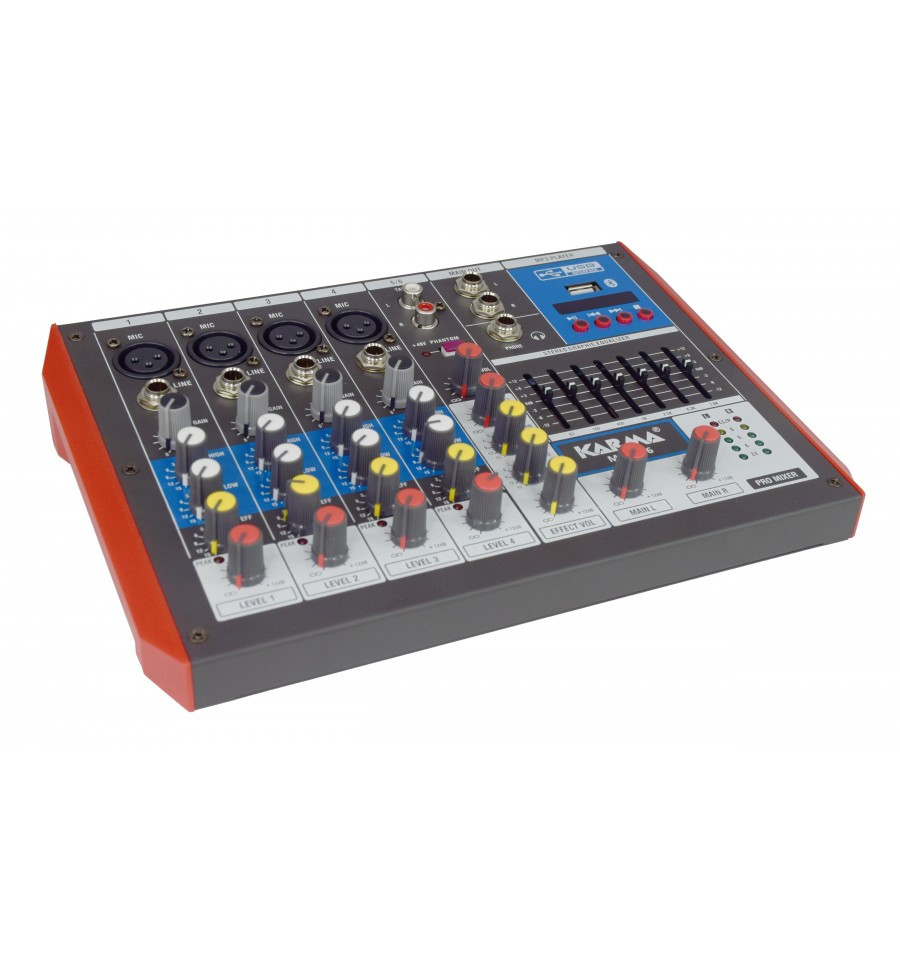 [MXM06CAL] Mesa de mezcla 6 canales USB Bluetooth Karma. Mod. MXM06