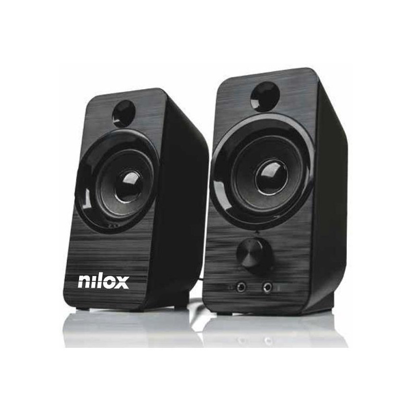 Pareja altavoces Nilox NEGRO 6W. Mod. NXAPC02