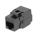 Toma de Red RJ45 Cat.6A Keystone negro. Mod. 0073N