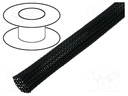 Funda trenzada poliester 20 a 27 mm negra. Mod. MEP-20-NG