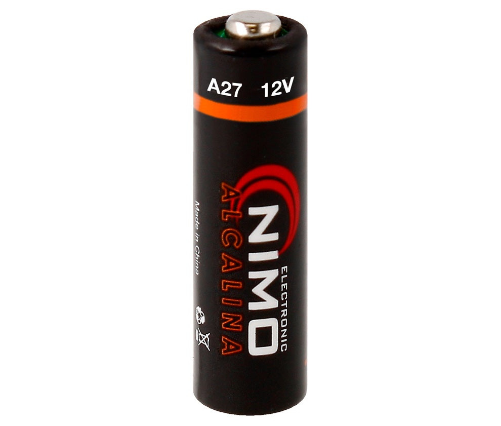 Pila Alcalina 12v A27, L828, mercurio 0% granel. Mod. PAL047