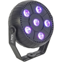 PROYECTOR PAR DE LED 6 X 1.5W RGB 3 EN 1. PARTY-PAR6