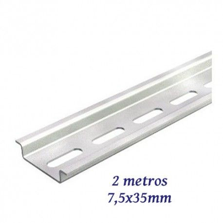 Carril DIN Omega perforado 7,5x35MM METRO. Mod. TE1317