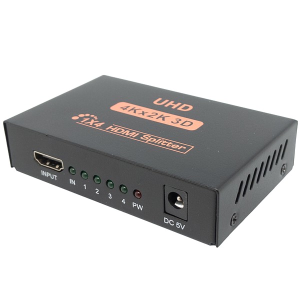 Splitter HDMI 1 entrada a 4 salidas 4Kx2K. Mod. 4077E