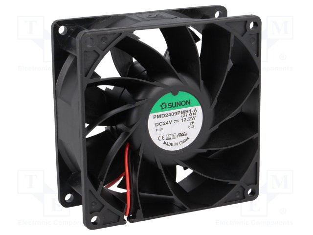 Ventilador axial 24VCC 92x92x38mm 204,21m3/h. Mod. PMD2409PMB1A