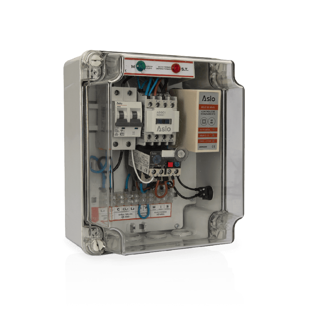 Cuadro completo bomba pozo 4-6A 230V 1.5CV. Mod. ASQS23046