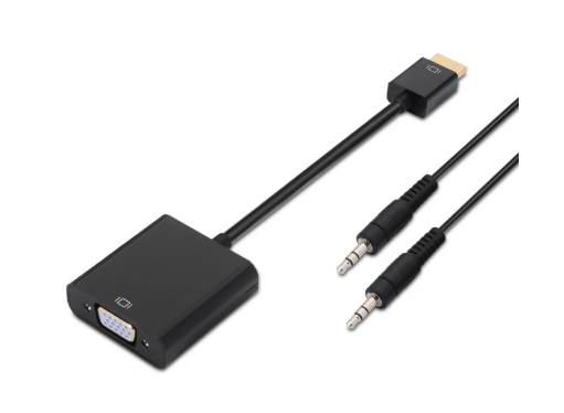 Conversor de HDMI macho a VGA hembra + Audio Aisens. Mod. A122-0126