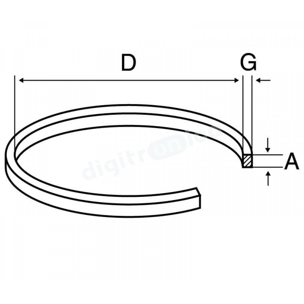 Polea cuadrada 82 x 2,2 x 2,2mm. Mod. PV092