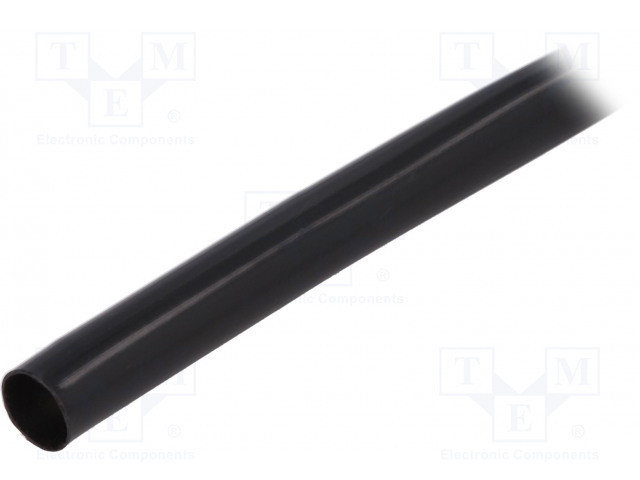 Tubo electroaislante PVC negro 5mm metro FM5. Mod. PVC125-5-BK-10