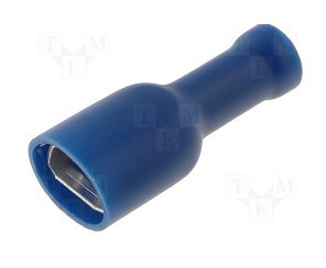 TERMINAL FASTON AISLADO HEMBRA 6.3 AZUL. Mod. PVCC-25063-2