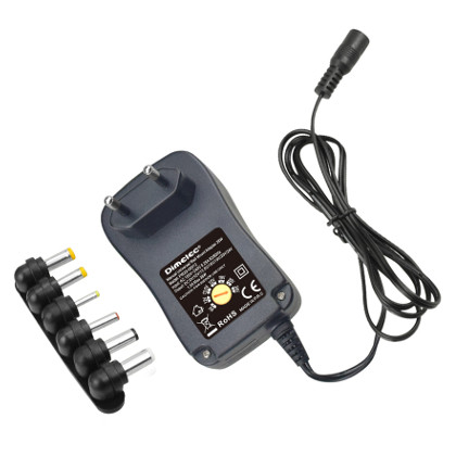 Alimentador multitensión de 9V A 24V máx 2500 mA. Mod. PW20-00012