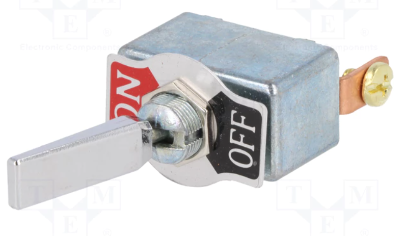 Interruptor de palanca 2 posiciones OFF-ON 12VCC 50A. Mod. R13-4012A-07