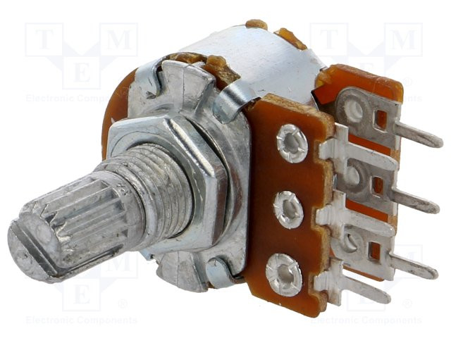 Potenciómetro axiales monovuelta 50kΩ 125mW ±20% THT 6mm. Mod. R16148-1B-2-B50K