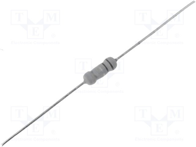 Resistencia metal oxide THT 12kΩ 1W ±5% Ø4x10mm Sal axiales. Mod. 1W-12K