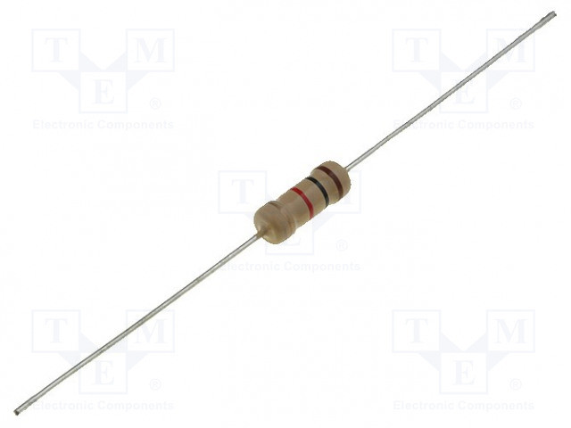 Resistencia carbón THT 1K5Ω 2W ±5%. Mod. R2W1K5