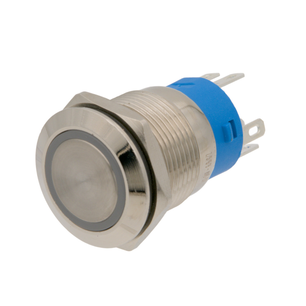 [446412ELG] Interruptor Anti-vandàlico LED RGB 12V, SPDT, 22mm OFF-ON. Mod. 4464-12