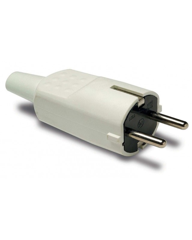Clavija PVC goma 16A blanca Famatel. Mod. 1104-B