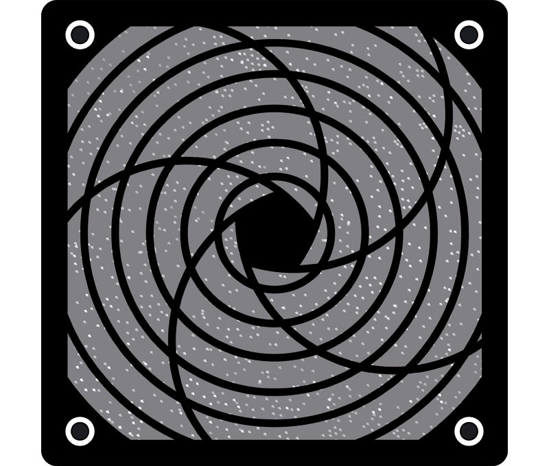 [RJV012] Rejilla para ventiladores con filtro 120X120. Mod. RJV012