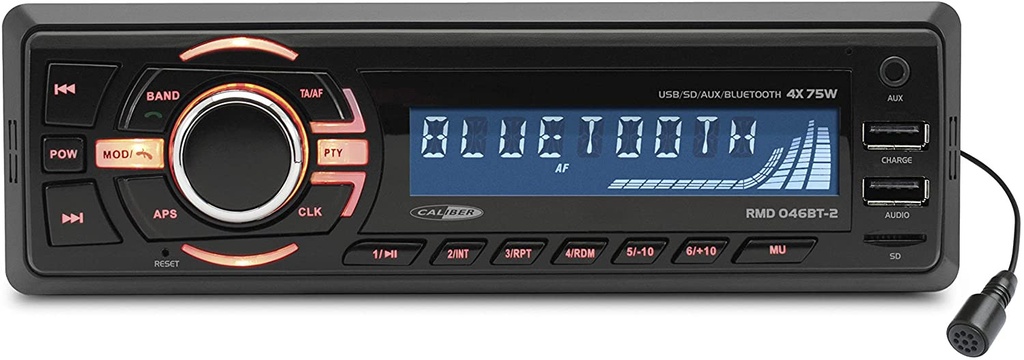 Autoradio USB SD FM Bluetooth 4x75W CALIBER. Mod. RMD046-BT