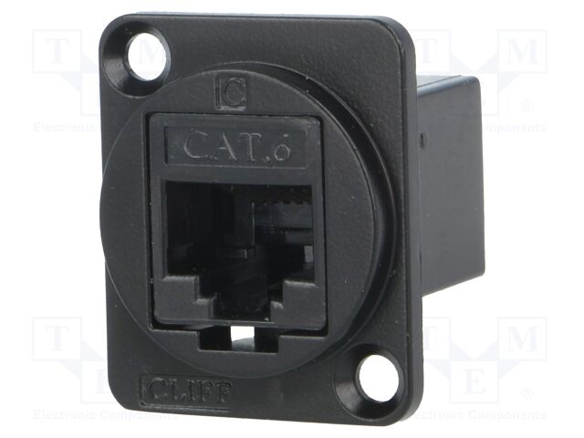 Adaptador toma RJ45 hembra hembra chasis cat.6. Mod. CP30222MB