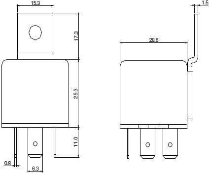 Relé camión SPST-NO 24VCC 40A. Mod. S10-1A-C1-24VDC