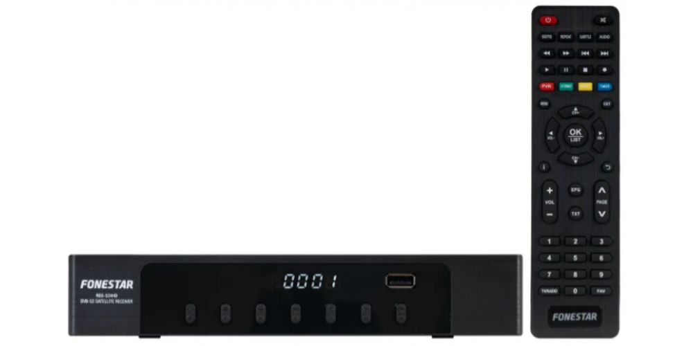 Receptor satélite HD DVB-S2 H.265 HEVC Fonestar. Mod. RDS-524HD