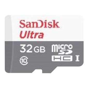 Tarjeta memoria micro SD 32GB SANDISK CLASE 10 SDHC + ADAPTADOR. Mod. SDSQUNS-032G-GN3MA