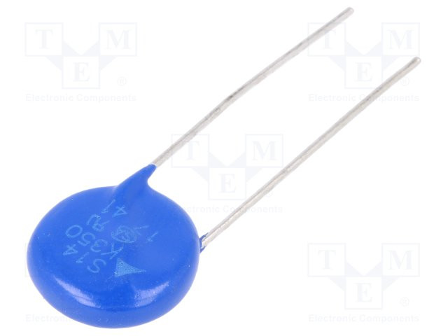 Varistor de metal-óxido THT 350VCA 460VCC 560V 50A 80J. Mod. S14D391K