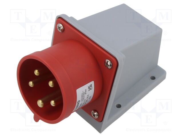 Clavija macho superficie 3P+N+TT 32A 400V. Mod. QX-354