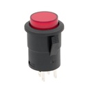 nterruptor Redondo de 15mm de Diámetro con LED Rojo - SPST OFF-ON para Panel. Mod. 4417R