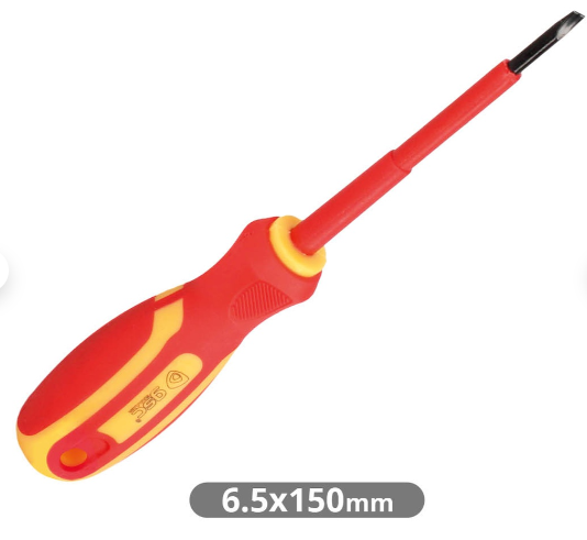 Destornillador aislante plano 6,5x150mm. Mod. 502035007