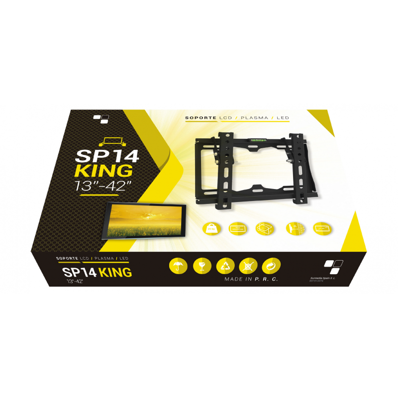[TILT022EN] Soporte pared TV 13" a 42" 25 Kg king. Mod. SP14