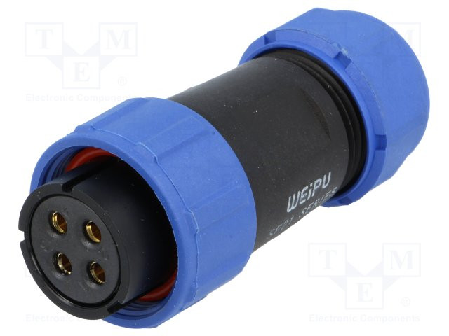 [SP2110S4TME] Enchufe hembra SP21 PIN:4 IP68 7÷12mm para soldar 500V 4mm2. Mod. SP2110/S4