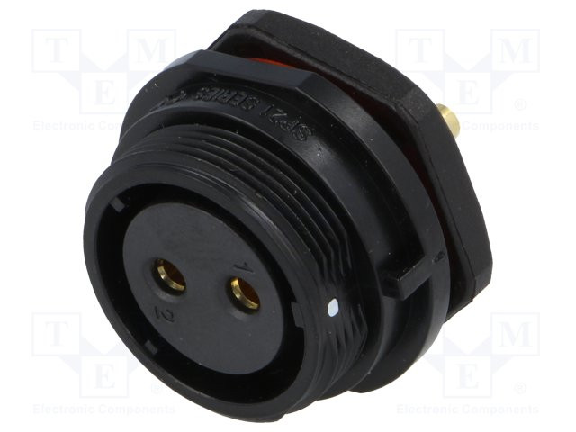 [SP2112S2] Conector chasis hembra SP2112S2 IP68 2 pines