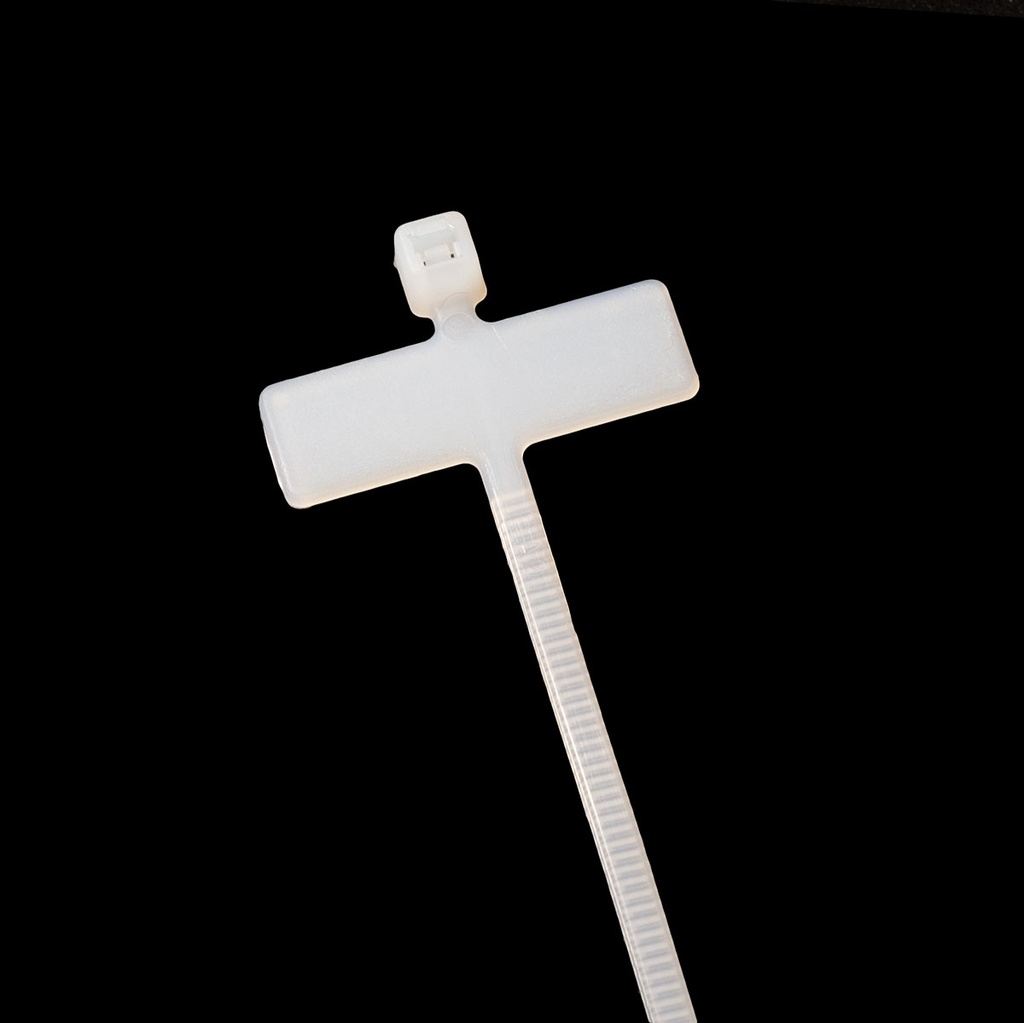 Brida de bandera 2.5x100mm Natural, Nylon 66. Mod. BRH25-100