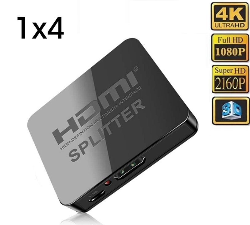 Splitter mini distribuidor HDMI 1 a 4 2K&4K@30Hz. Mod. AV03