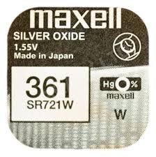 Pila Boton 1,55V Maxell 361. Mod.  SR721W