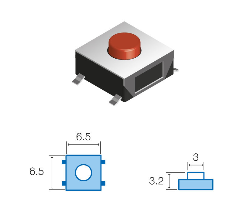 Pulsador de tacto SMD Mod. SW044