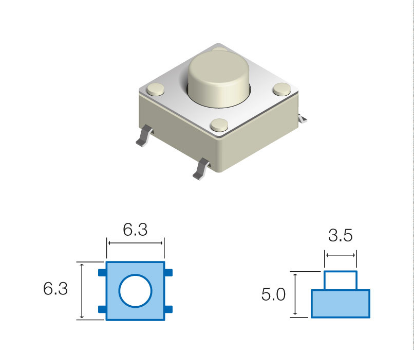 Pulsador de tacto SMD Mod. SW047